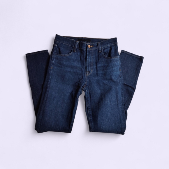 J Brand Denim - J Brand Maria High-rise Skinny Women's Denim Blue Jeans Dark Wash